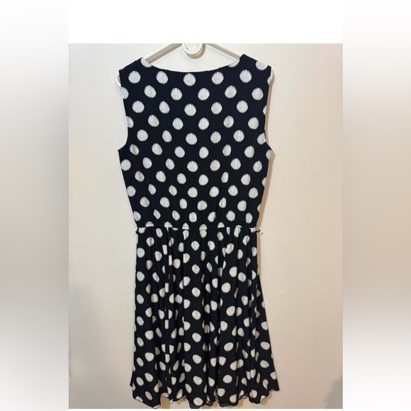 Alfani Dresses & Skirts - Alfani Sleeveless Black and White Polka Dot Fit and Flare Dress Size 14